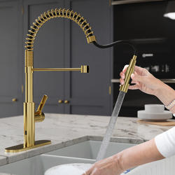 ANZZI® Ola Touchless One-Handle Pull-Down Brushed Gold Kitchen