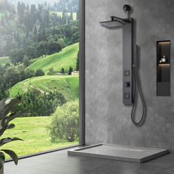 ANZZI® Dion 2-Jet Matte Black Shower Panel with Handheld