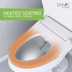 ANZZI® White Elongated Bidet Toilet Seat with Heated Seat and