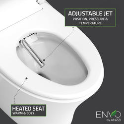 ENVO by ANZZI® Vail White Elongated Bidet with Heated Seat and