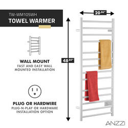 14bars Homedex Towel Warmer Rack, Steel Heated Drying Rack Plug-in Wall  Mounted Towel Warmer Rack for Bathroom ) for Sale in Diamond Bar, CA -  OfferUp