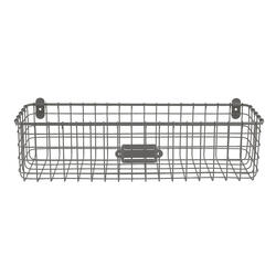 Wall Mount Basket with Paper Towel Holder Industrial Gray, Spectrum