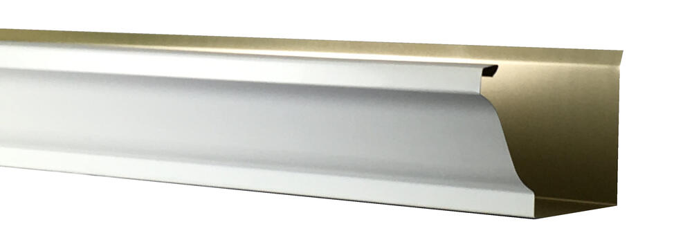 5 in. x 10 ft. K-Style Pearl Gray Aluminum Gutter