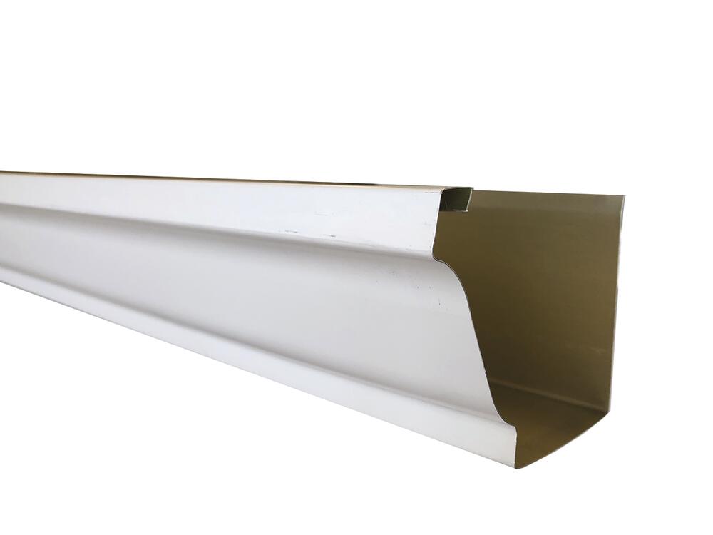 5 in. x 10 ft. K-Style Pearl Gray Aluminum Gutter