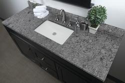 Tuscany® 61"W x 22"D Gray Blue Granite Vanity Top with Rectangular ...