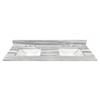 Tuscany® 61"W x 22"D Calacatta Borghini Marble Vanity Top with Wave Rectangular Undermount Bowls