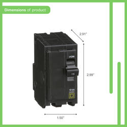 Square D™ QO™ 15-Amp 2-Pole Standard Circuit Breaker at Menards®
