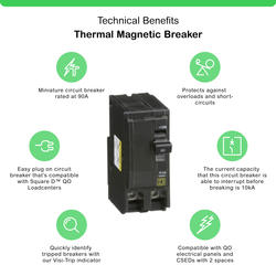 Square D™ QO™ 90-Amp 2-Pole Standard Circuit Breaker at Menards®