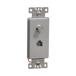 Square D X Series 1-Gang Phone/Coax Specialty Wall Plate - Matte