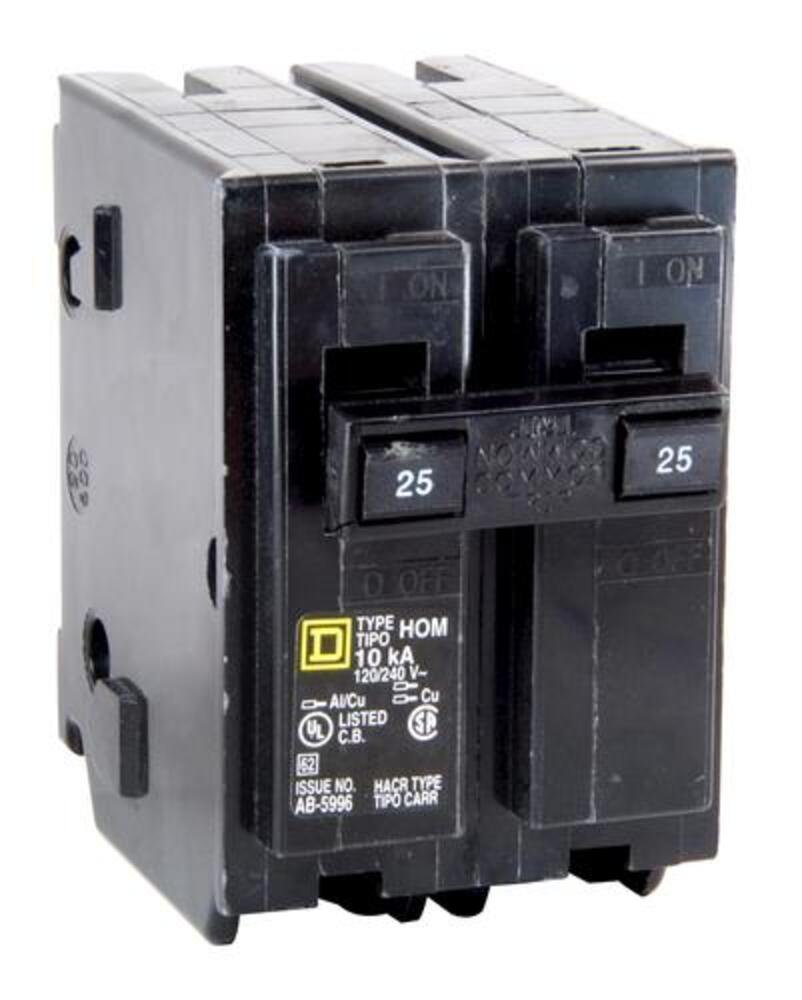 Homeline 25 Amp 2-Pole Circuit Breaker Homeline 25 Amp 2-Pole Circuit Breaker