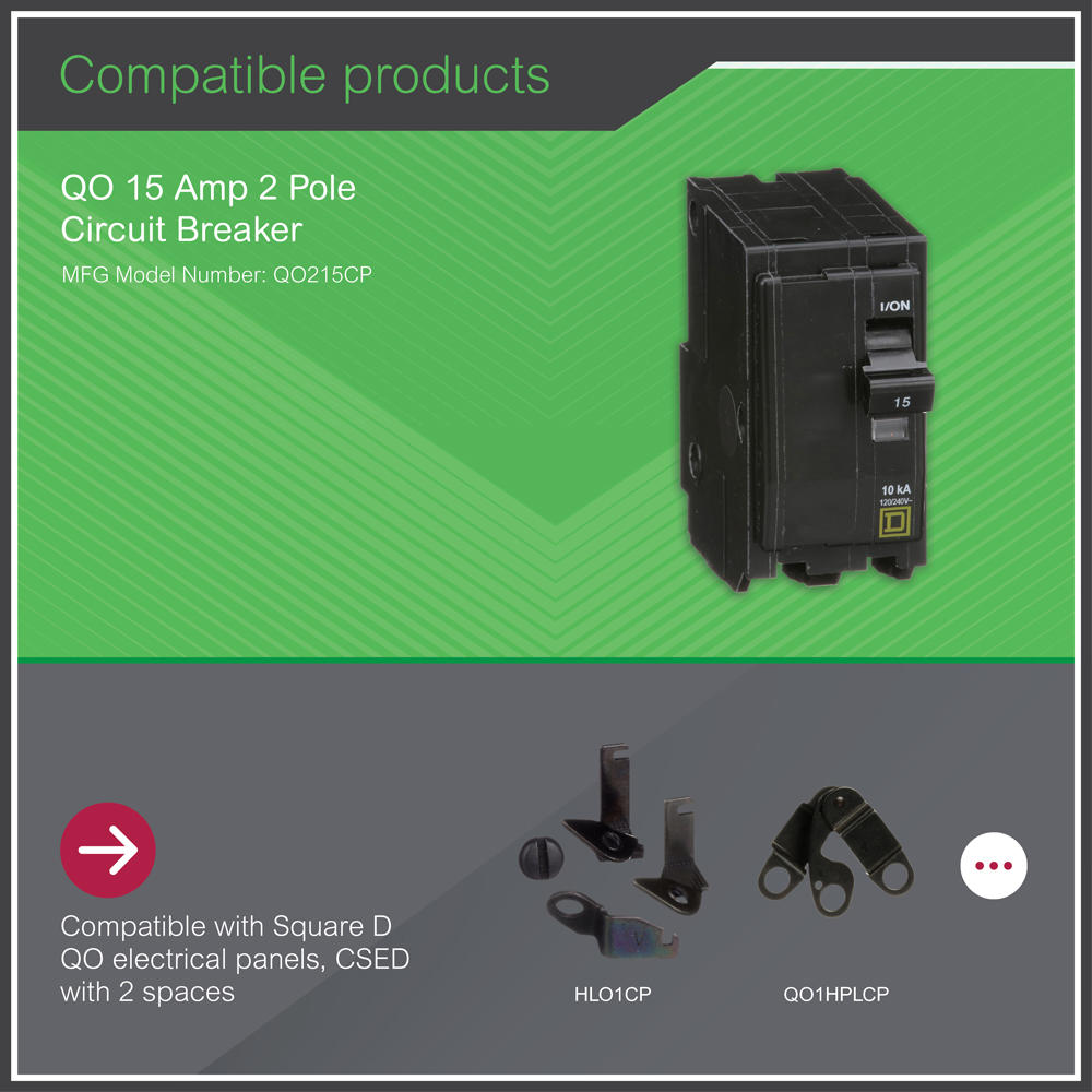 QO 15 Amp 2-Pole Circuit Breaker QO 15 Amp 2-Pole Circuit Breaker