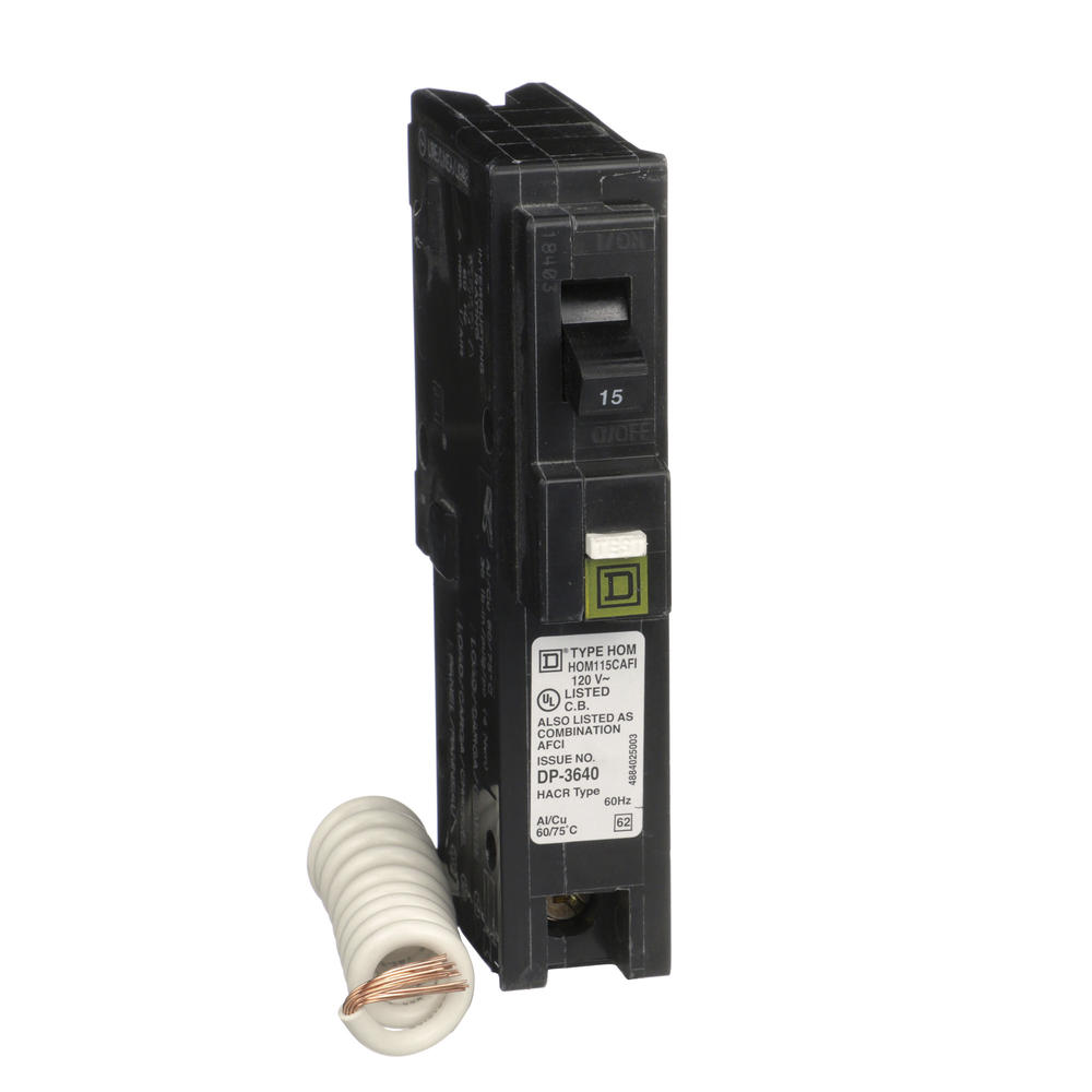 Square D Homeline 15 Amp Single-Pole Combination Arc Fault Circuit Breaker(HOM115CAFIC)