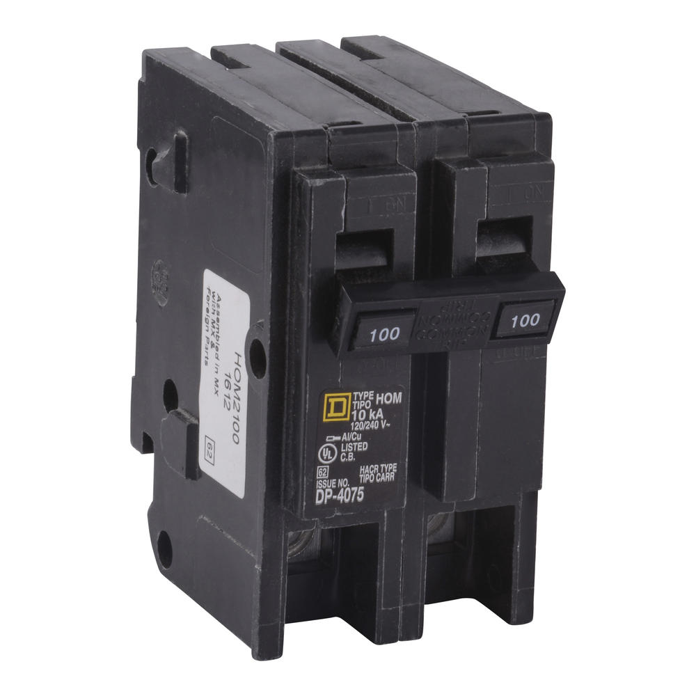 Square D Homeline 100-Amp 2-Pole Standard Trip Circuit Breaker Square D Homeline 100-Amp 2-Pole Standard Trip Circuit Breaker