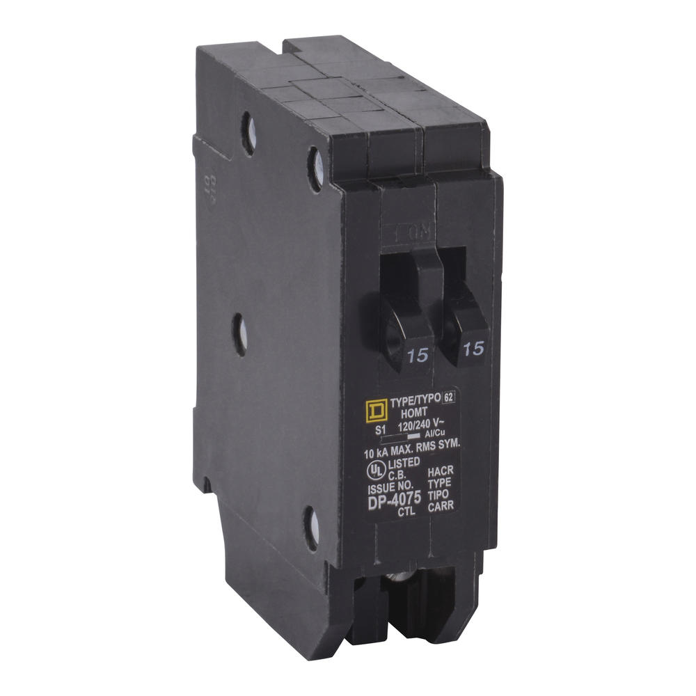 Square D Homeline 15-Amp 1-Pole Tandem Circuit Breaker