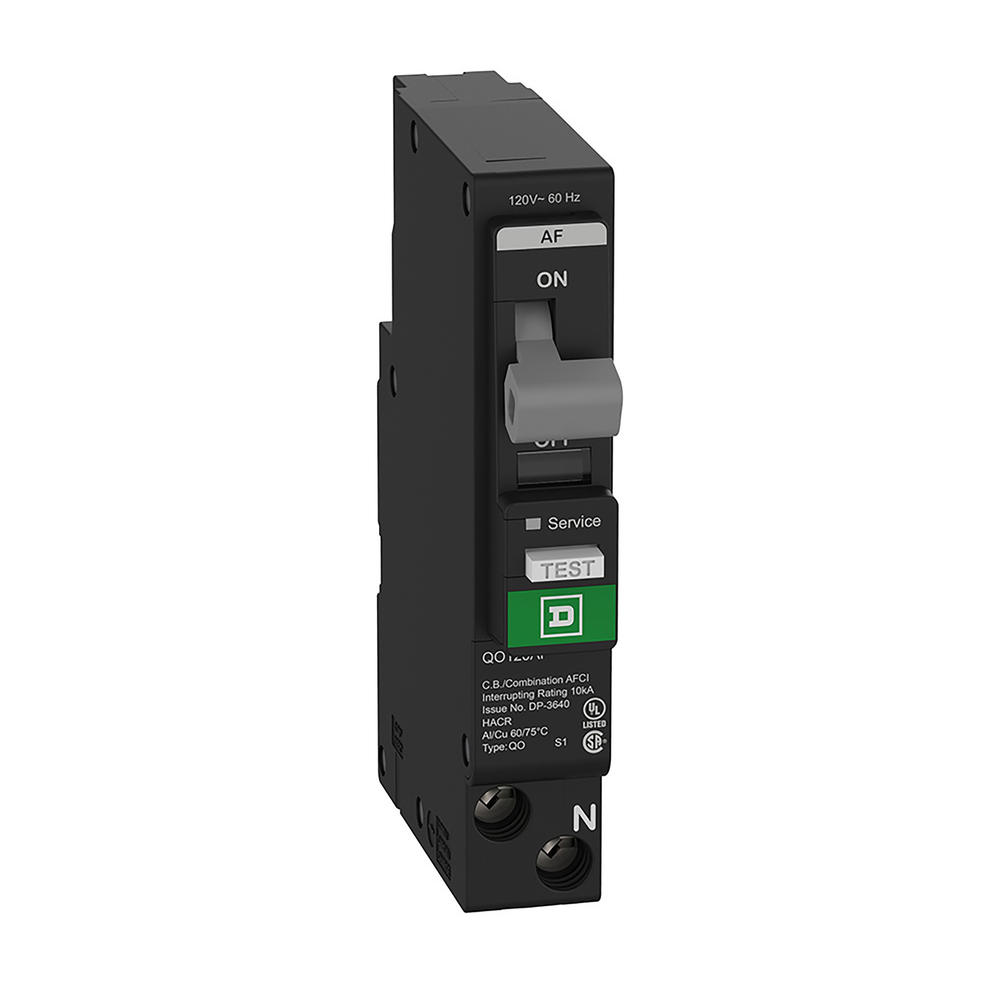 Square D QO 15 Amp Single-Pole Plug-On Neutral Combination Arc Fault Circuit Breaker
