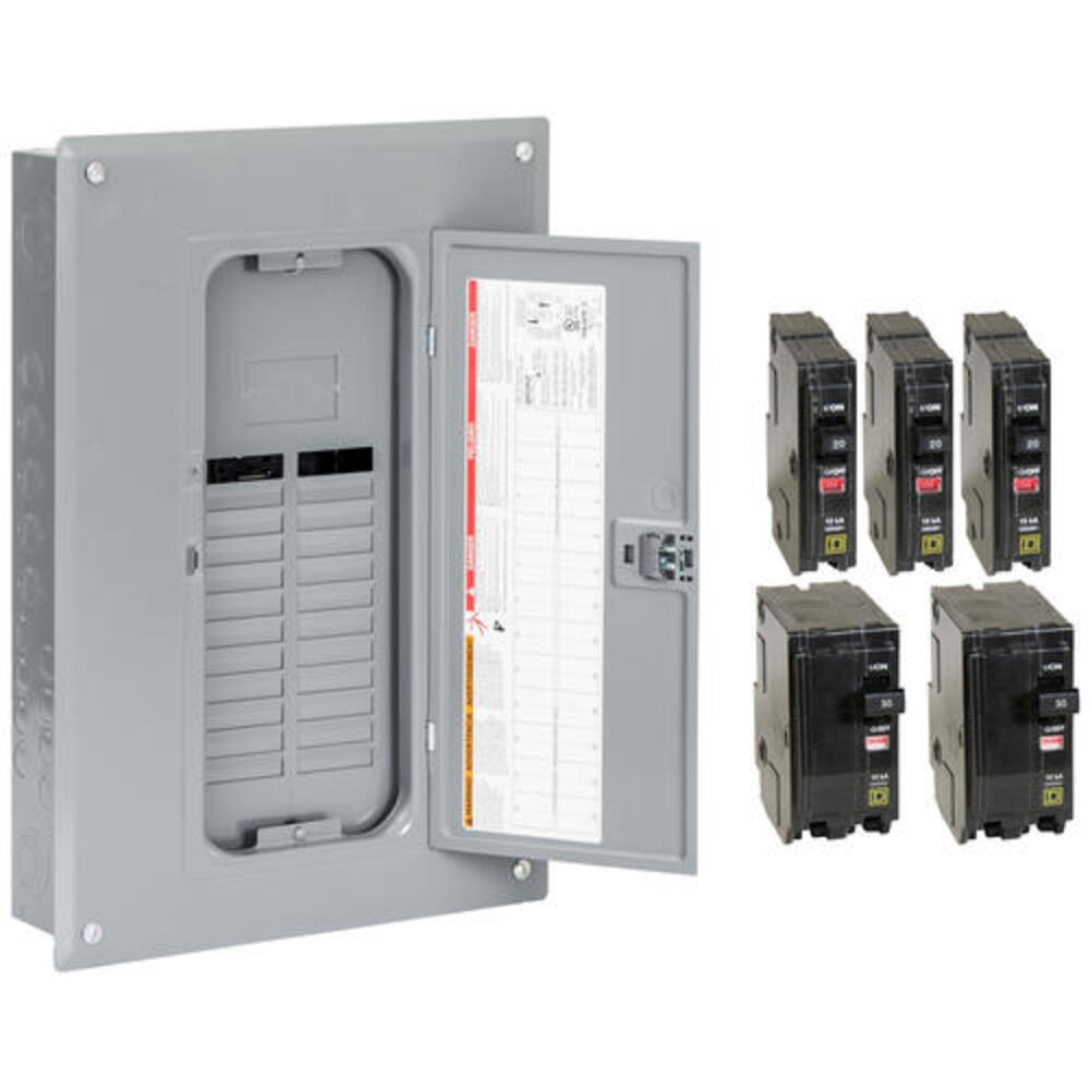 Square D QO 125 Amp 24-Space 24-Circuit Main Lugs Load Center with Cover- Value Pack