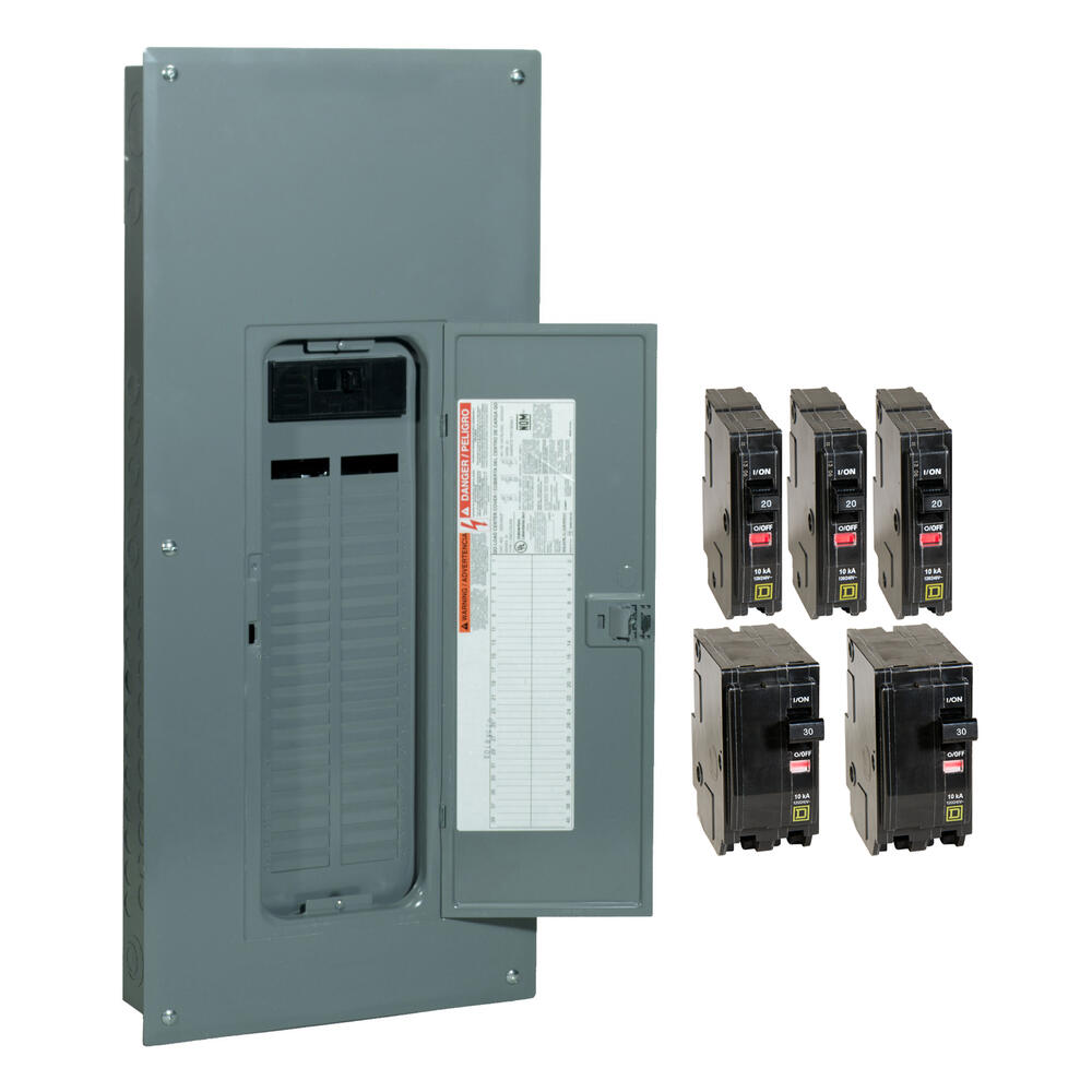 QO 200 Amp 42-Space 52-Circuit Indoor Main Breaker Qwik-Grip Plug-On Neutral Load Center with Cover - Value Pack