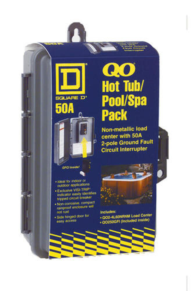 Square D QO 50 Amp 2-Space 4-Circuit Spa Panel Main Lug Load Center
