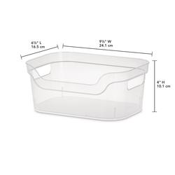 Sterilite 13228608 Small Storage Bin, Polypropylene, Clear