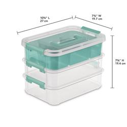 Sterilite® Stack & Carry Clear 3-Layer Handle Box & Tray at Menards®