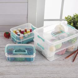 Sterilite Stack And Carry 3 Layer Handle Box And Tray, Plastic