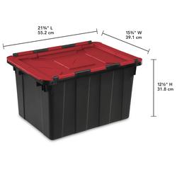 Performax® Industrial 40-Gallon Black Storage Tote with Snap-On Lid at  Menards®