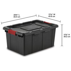 Sterilite 15 Gallon Durable Rugged Industrial Tote with Red Latches &  Reviews