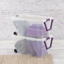 160 Quart Latching Plastic Storage Bin Container Camping Box Organizer Set  of 3 Free Shipping Clear Boxes for Storage Containers