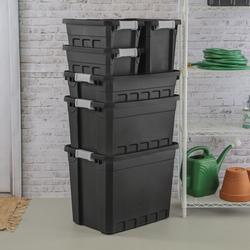 Sterilite 10 Gallon Industrial Stacker Storage Totes w/ Gray Clip Lids (18  Pack), 1 Piece - Fred Meyer