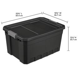 Performax® Industrial 40-Gallon Black Storage Tote with Snap-On Lid at  Menards®