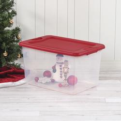 Sterilite Clear Christmas Light and Garland Holiday Storage Container (4  Pack) 