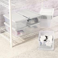 Sterilite 1642 6 Quart Plastic Storage Box - White/Clear for sale online