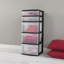 Sterilite® Black 5-Drawer Locking Tower at Menards®