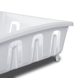 Room Essentials White Plastic Dish Drainer with Solid Bottom Base