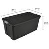 Sterilite® 50-Gallon Black Latching Stacker Storage Tote