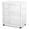 Sterilite® Wide 3-Drawer Storage Cart
