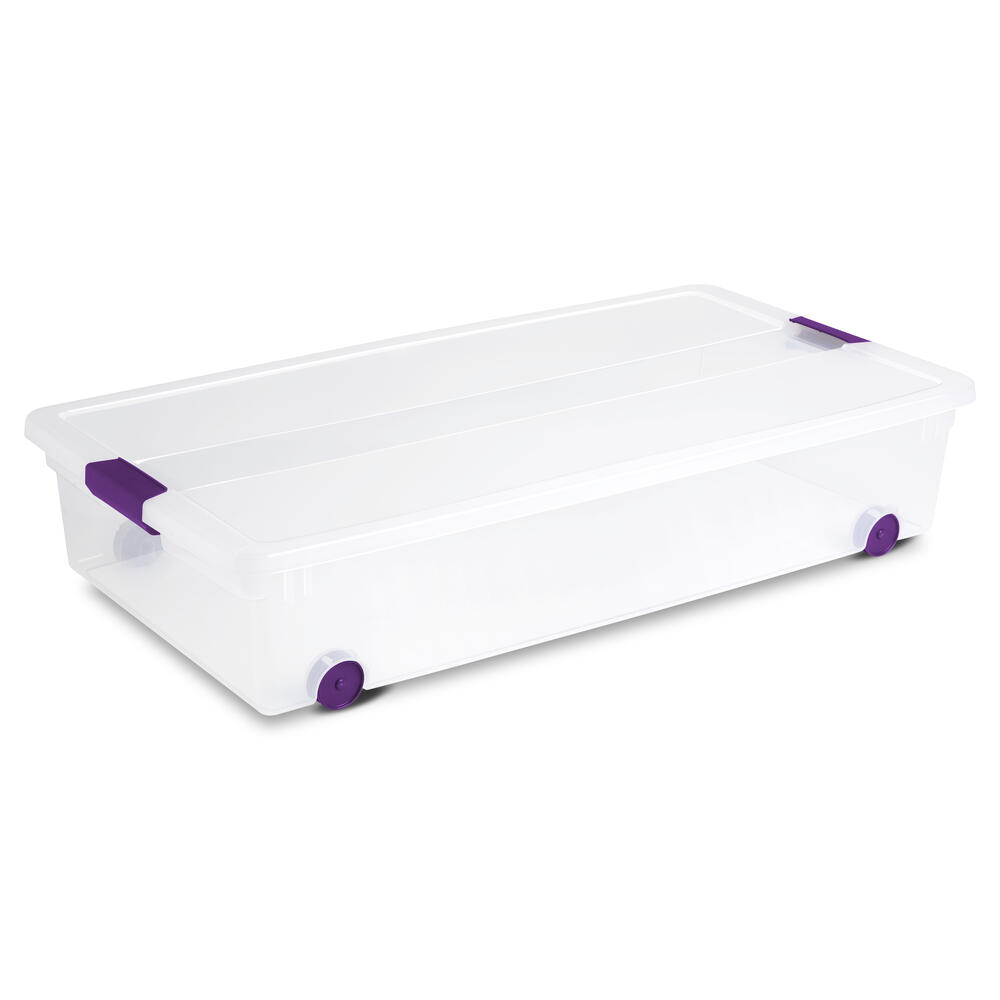 Sterilite® 60-Quart ClearView Latch™ Wheeled Underbed Tote