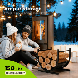 Menards Log Rack U-Shaped Metal Firewood Rack at Menards®
