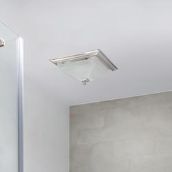 Tuscany® Brushed Nickle 110CFM Ceiling Exhaust Bath Fan with LED Light ...