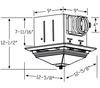 Tuscany® Matte Black 110 CFM Ceiling Exhaust Bath Fan with LED Light