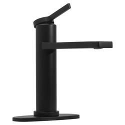 Tuscany Torsten One-Handle Matte Black Bathroom Sink Faucet at