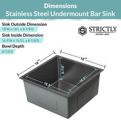 MENATT 20-inch Undermount Kitchen Sink, SUS304 Nicaragua - View #2