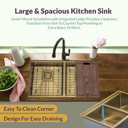 Starstar Stainless Steel Sink Bottom Grids - Set Of 2 For Double Bowl Sinks (Approx. 16x13 & 14.5x11.25 In)