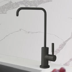 Cold Water Only Faucet | Matte Black, Lever & Cross Handle - View #2