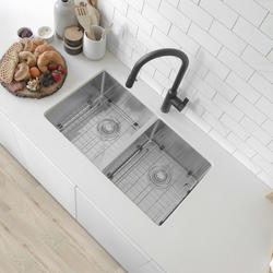 Stylish® Onyx Undermount 30'' Stainless Steel Double Bowl Kitchen Sink ...