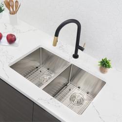 Stylish® Topaz Dual-Mount 28'' Stainless Steel Double Bowl Kitchen Sink ...
