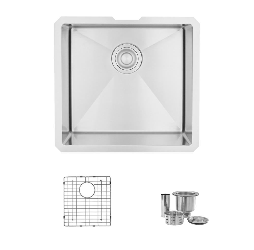 Stylish® Aqua Undermount 19'' Stainless Steel Single Bowl Kitchen