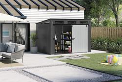 Suncast® Modernist 10 x 7 x 7 Barn Door Outdoor Resin Storage Shed