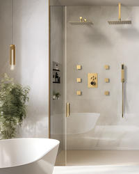 Grandjoy® 15-spray One-handle Brushed Gold Shower System At Menards®