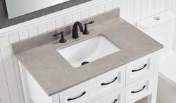 Tuscany® 37"W x 22"D Khaki Engineered Marble Vanity Top with ...